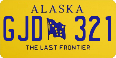 AK license plate GJD321