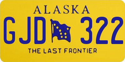 AK license plate GJD322