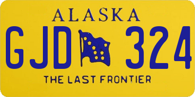 AK license plate GJD324
