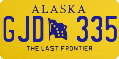 AK license plate GJD335