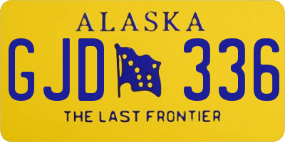 AK license plate GJD336