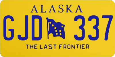 AK license plate GJD337