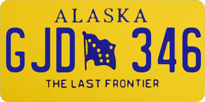 AK license plate GJD346