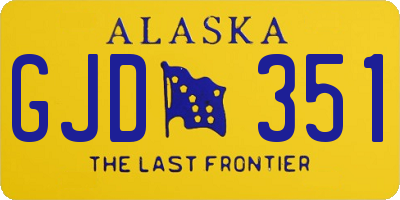AK license plate GJD351