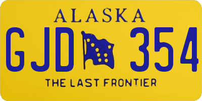 AK license plate GJD354