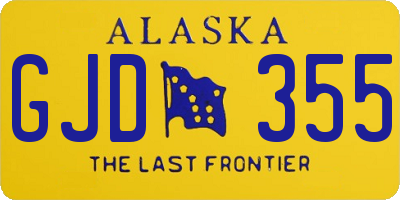 AK license plate GJD355