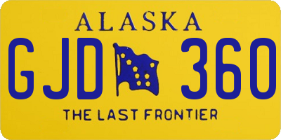 AK license plate GJD360