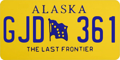 AK license plate GJD361