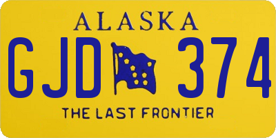 AK license plate GJD374