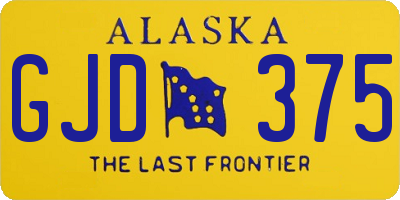 AK license plate GJD375
