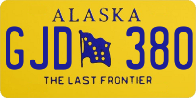 AK license plate GJD380