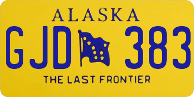 AK license plate GJD383
