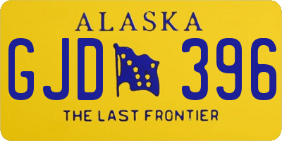 AK license plate GJD396