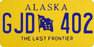 AK license plate GJD402
