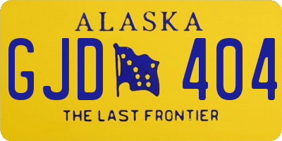 AK license plate GJD404