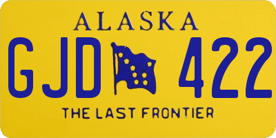 AK license plate GJD422