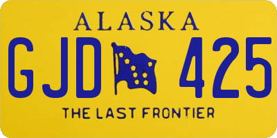 AK license plate GJD425