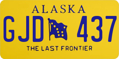 AK license plate GJD437