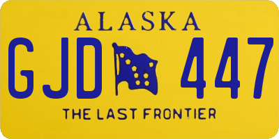 AK license plate GJD447