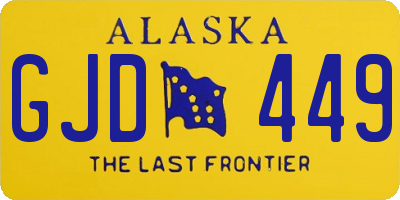AK license plate GJD449