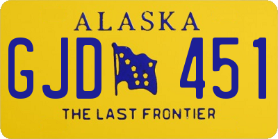 AK license plate GJD451