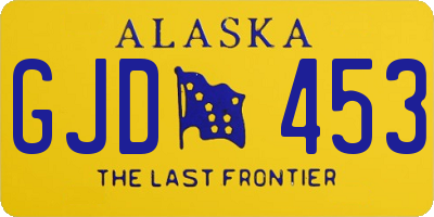 AK license plate GJD453