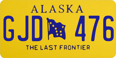 AK license plate GJD476