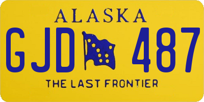 AK license plate GJD487