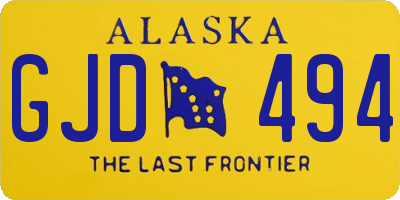AK license plate GJD494
