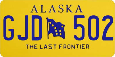 AK license plate GJD502