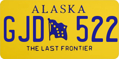AK license plate GJD522