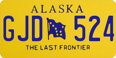 AK license plate GJD524