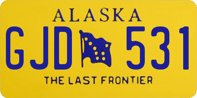 AK license plate GJD531
