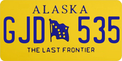 AK license plate GJD535