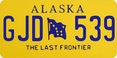 AK license plate GJD539