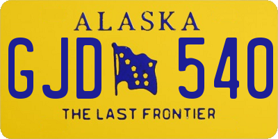 AK license plate GJD540