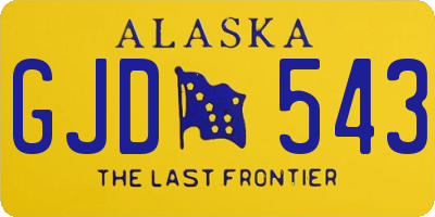 AK license plate GJD543