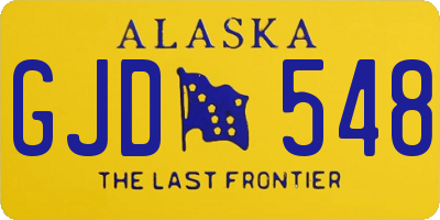 AK license plate GJD548
