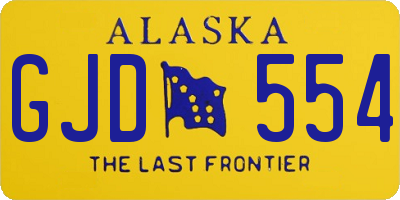AK license plate GJD554