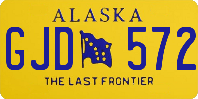 AK license plate GJD572