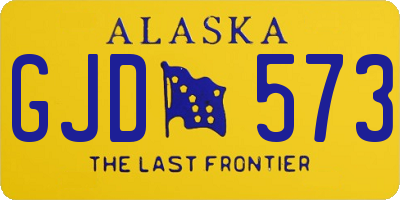 AK license plate GJD573