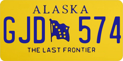 AK license plate GJD574