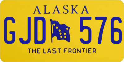 AK license plate GJD576