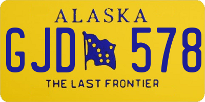 AK license plate GJD578