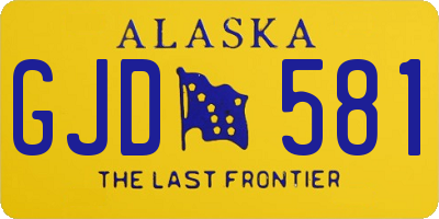 AK license plate GJD581