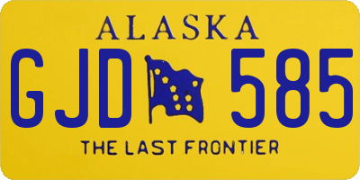 AK license plate GJD585