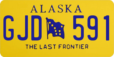 AK license plate GJD591