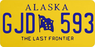 AK license plate GJD593