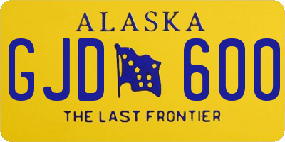 AK license plate GJD600
