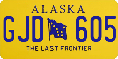 AK license plate GJD605